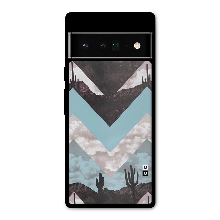 Cacutus Zig Zag Pattern Metal Back Case for Google Pixel 6 Pro