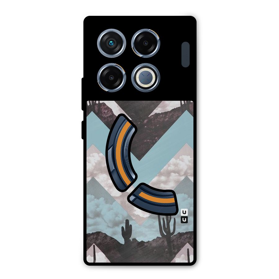 Cacutus Zig Zag Pattern Metal Back Case for Infinix GT 20 Pro