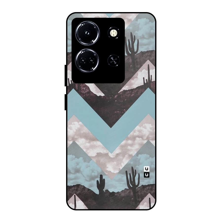 Cacutus Zig Zag Pattern Metal Back Case for Infinix Note 30 5G