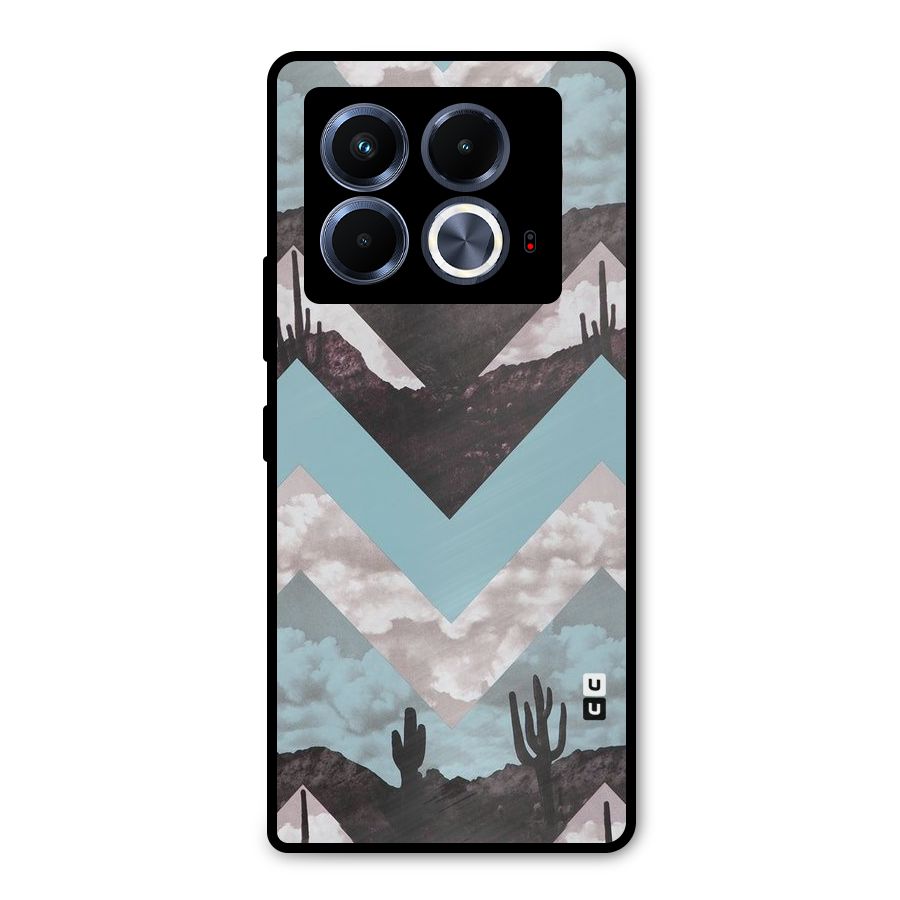 Cacutus Zig Zag Pattern Metal Back Case for Infinix Note 40 5G