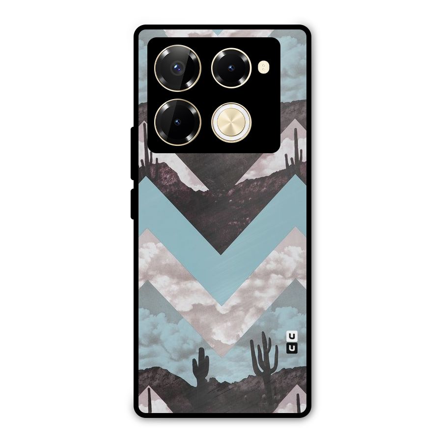 Cacutus Zig Zag Pattern Metal Back Case for Infinix Note 40 Pro