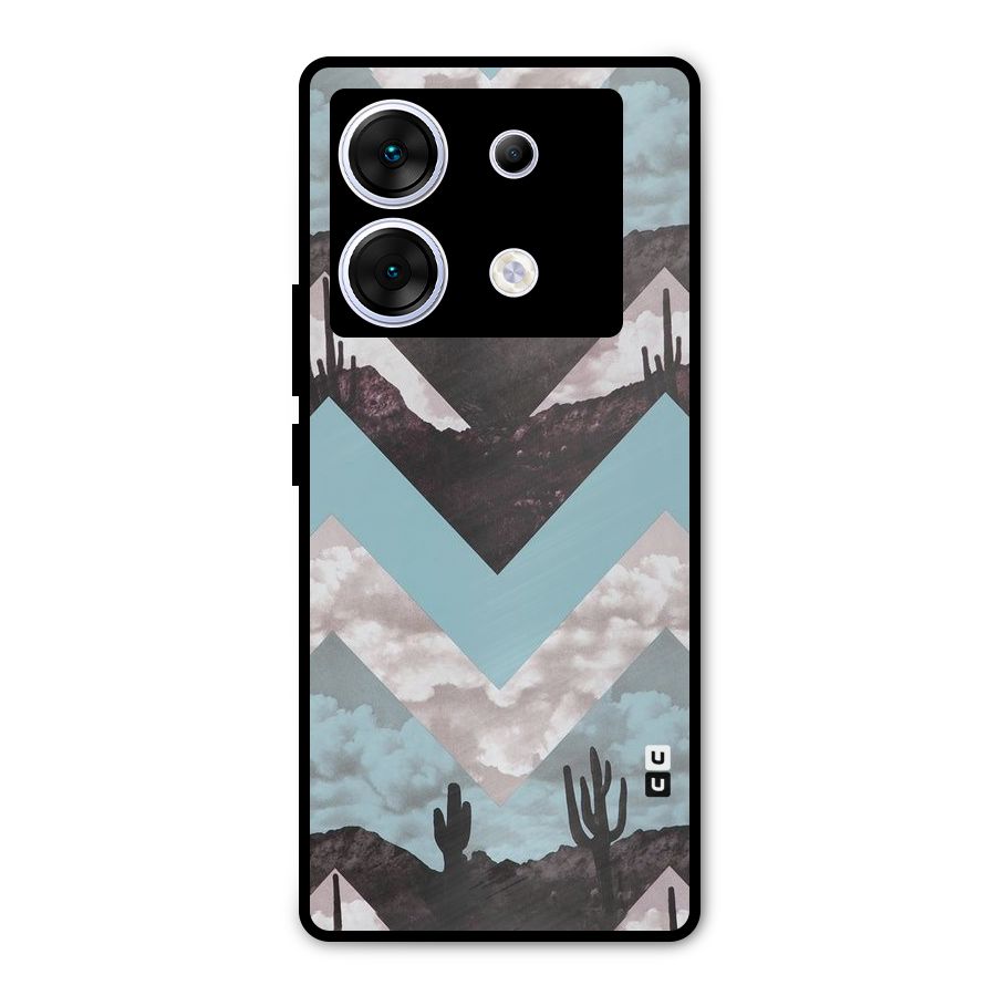 Cacutus Zig Zag Pattern Metal Back Case for Infinix Zero 30 5G