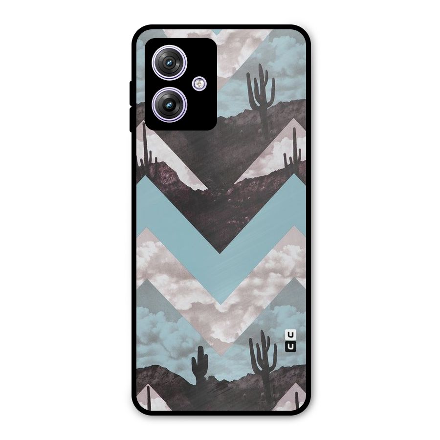 Cacutus Zig Zag Pattern Metal Back Case for Moto G64