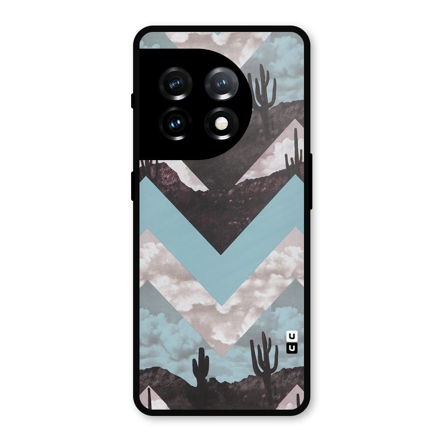 Cacutus Zig Zag Pattern Metal Back Case for OnePlus 11