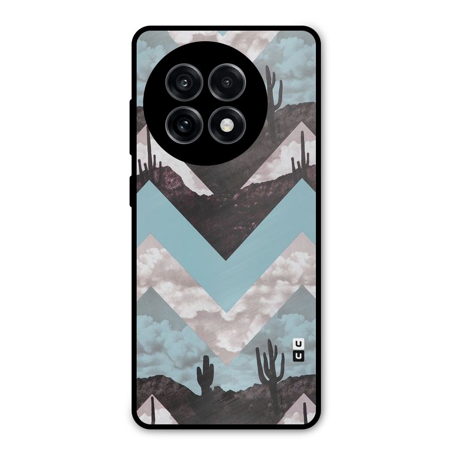 Cacutus Zig Zag Pattern Metal Back Case for OnePlus 13R