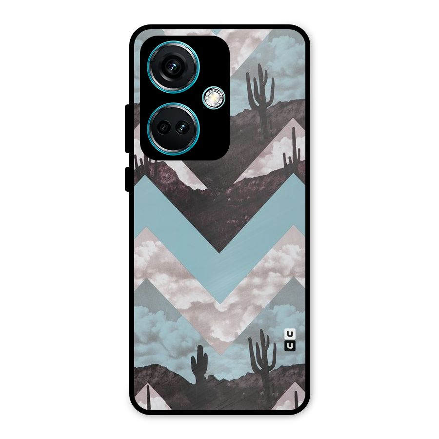 Cacutus Zig Zag Pattern Metal Back Case for OnePlus Nord CE 3 5G