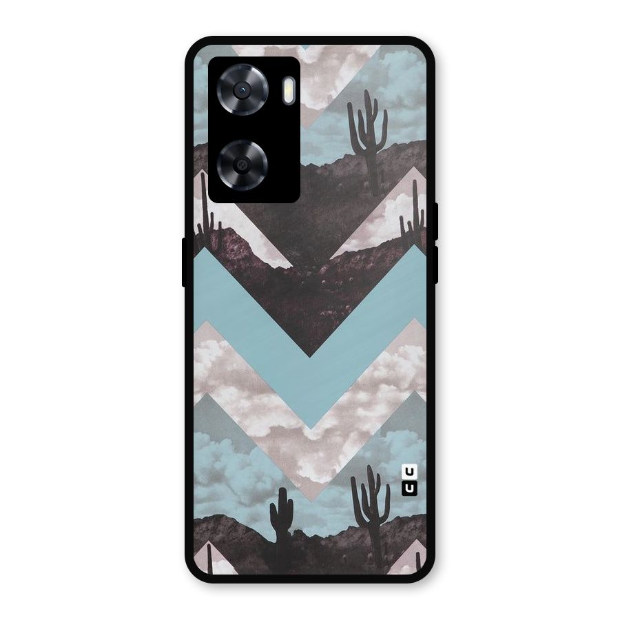 Cacutus Zig Zag Pattern Metal Back Case for OnePlus Nord N20 SE