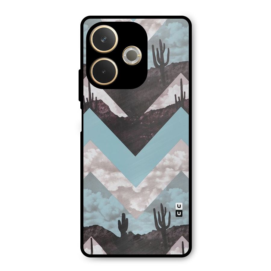 Cacutus Zig Zag Pattern Metal Back Case for Oppo A5 Pro