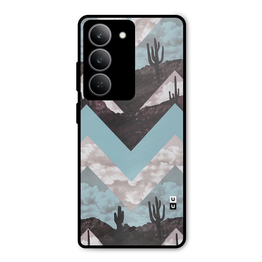 Cacutus Zig Zag Pattern Metal Back Case for Realme 14x