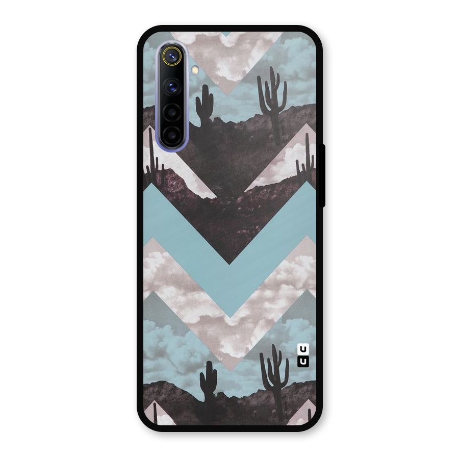 Cacutus Zig Zag Pattern Metal Back Case for Realme 6i
