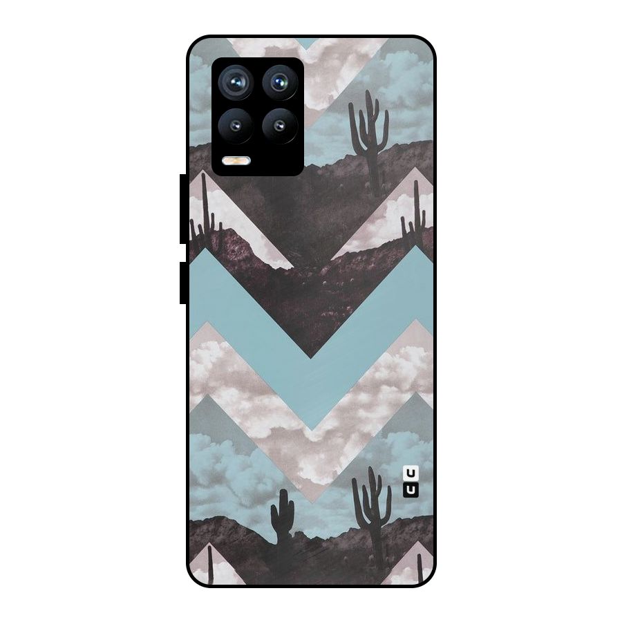 Cacutus Zig Zag Pattern Metal Back Case for Realme 8