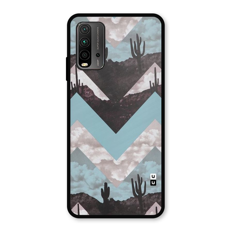 Cacutus Zig Zag Pattern Metal Back Case for Redmi 9 Power