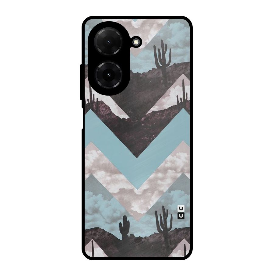 Cacutus Zig Zag Pattern Metal Back Case for Redmi A5 4G