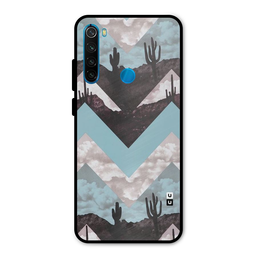 Cacutus Zig Zag Pattern Metal Back Case for Redmi Note 8