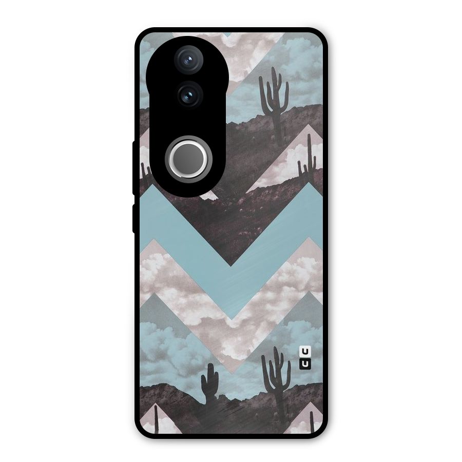Cacutus Zig Zag Pattern Metal Back Case for Vivo V50e