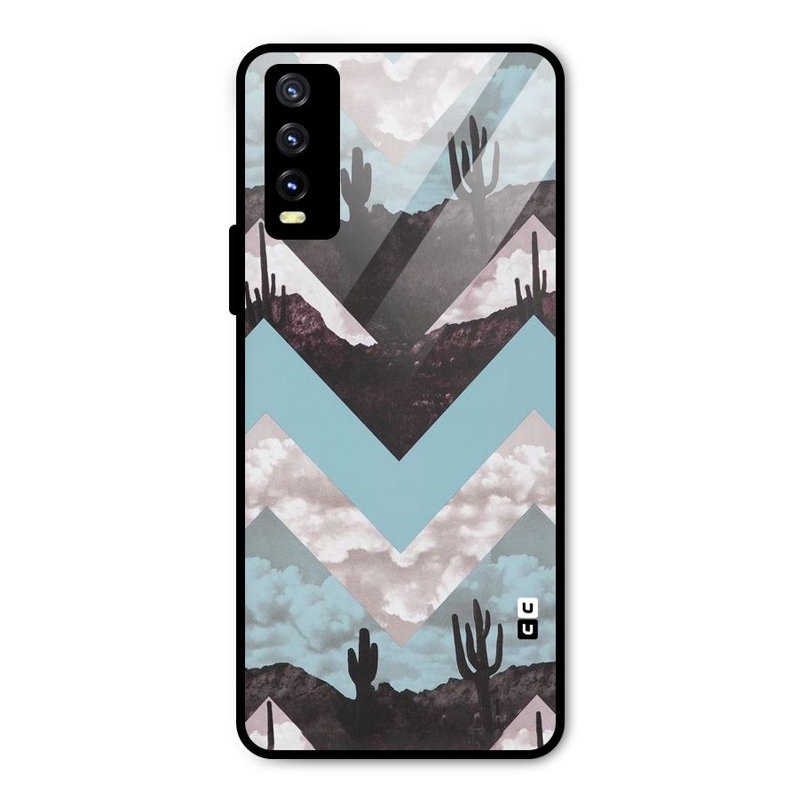 Cacutus Zig Zag Pattern Metal Back Case for Vivo Y20t