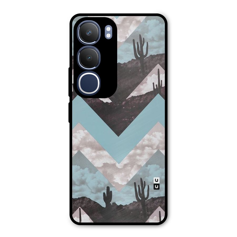 Cacutus Zig Zag Pattern Metal Back Case for Vivo Y29