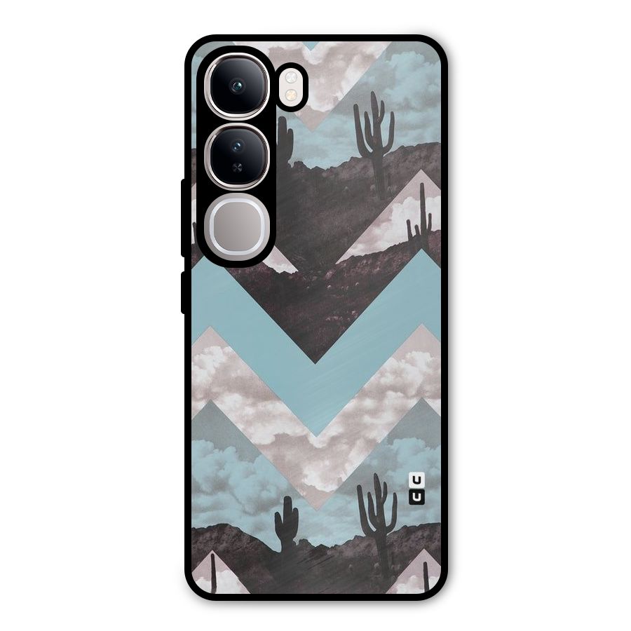 Cacutus Zig Zag Pattern Metal Back Case for Vivo Y300