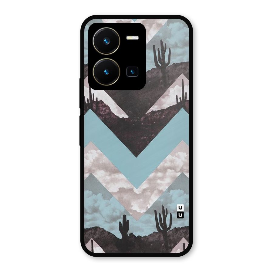 Cacutus Zig Zag Pattern Metal Back Case for Vivo Y35