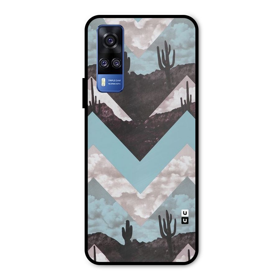 Cacutus Zig Zag Pattern Metal Back Case for Vivo Y51A