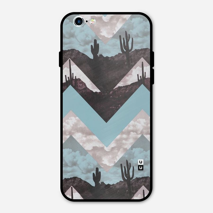 Cacutus Zig Zag Pattern Metal Back Case for iPhone 6 6s