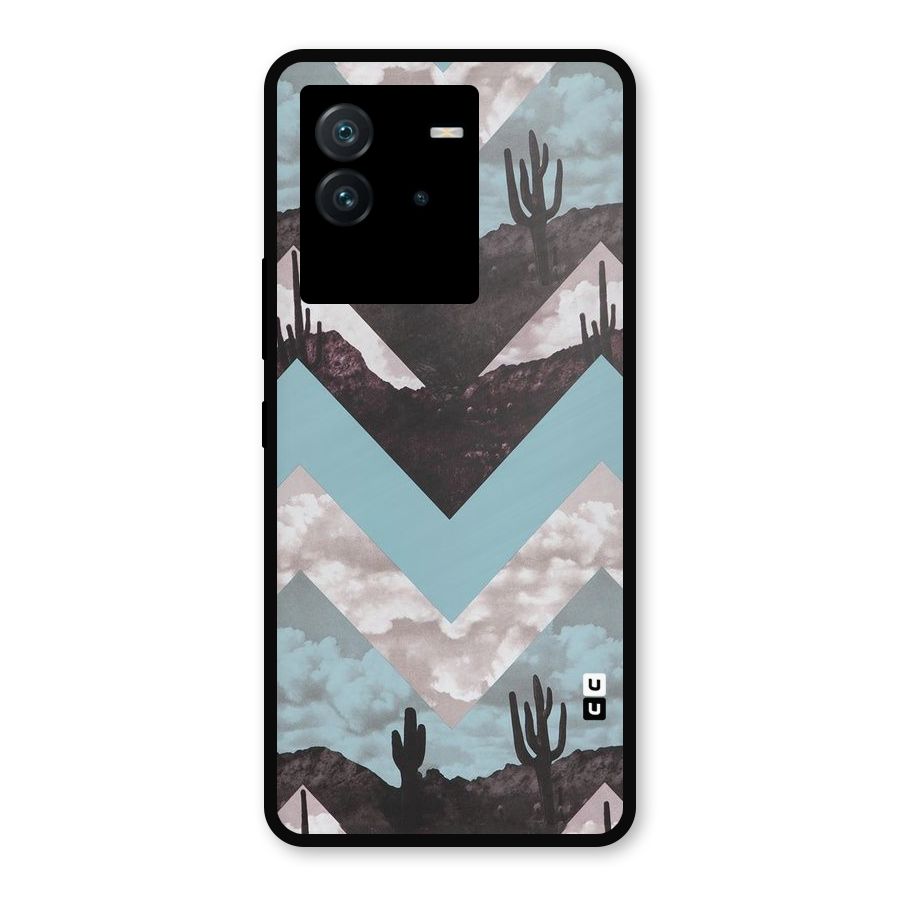 Cacutus Zig Zag Pattern Metal Back Case for iQOO Neo 6 5G