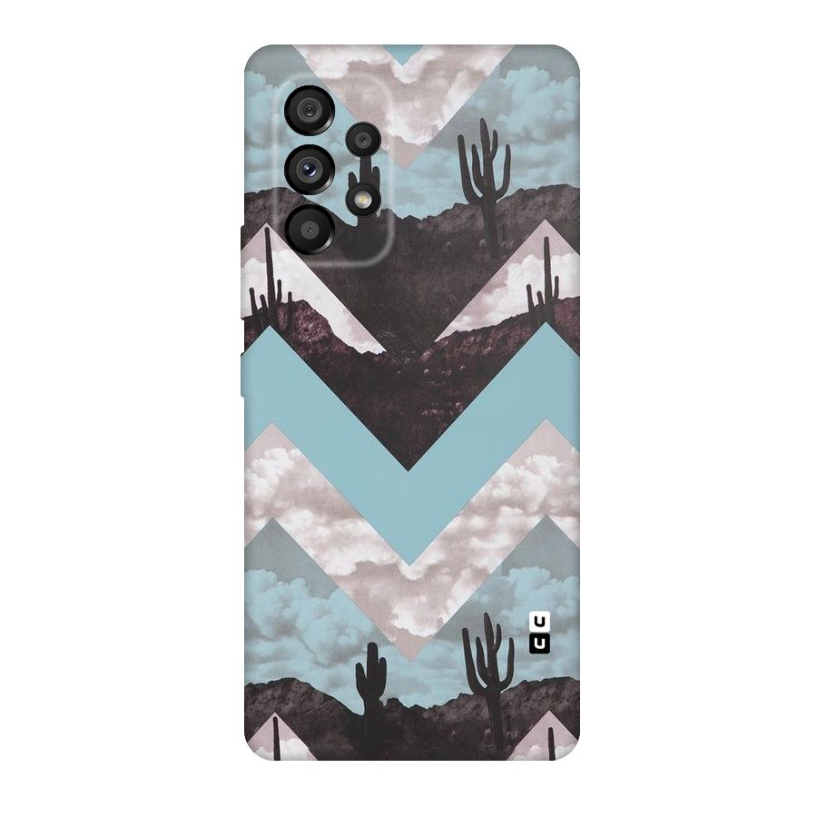 Cacutus Zig Zag Pattern Original Polycarbonate Back Case for Galaxy A53 5G