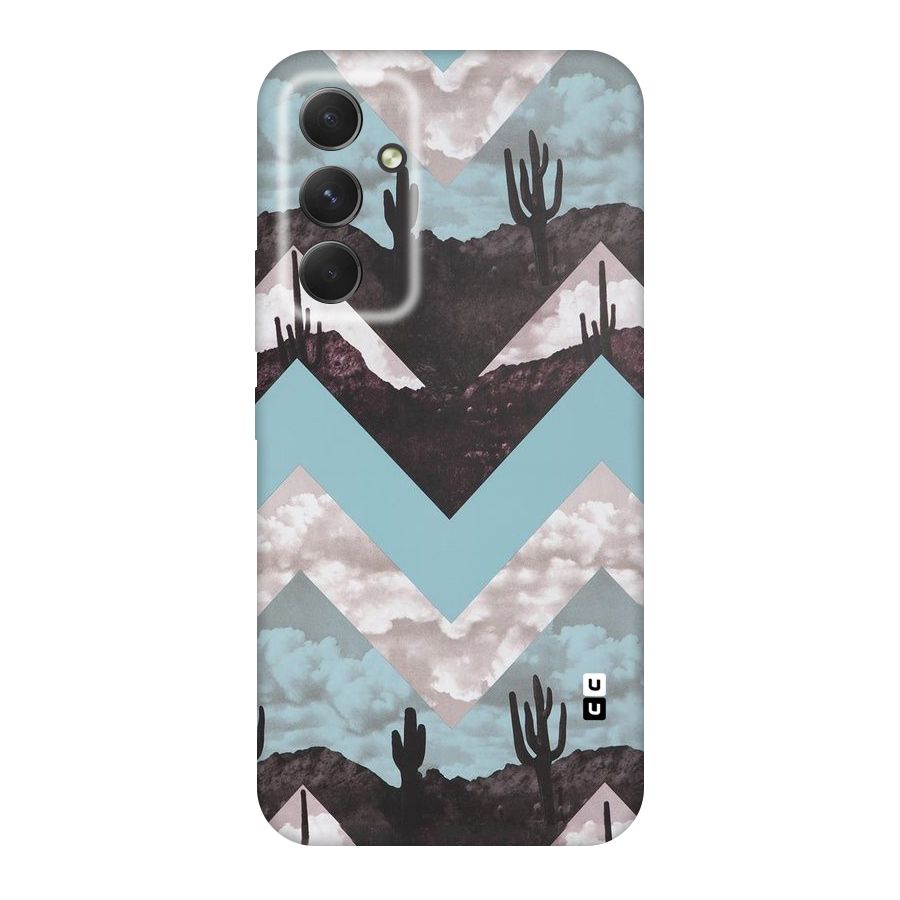 Cacutus Zig Zag Pattern Original Polycarbonate Back Case for Galaxy A54