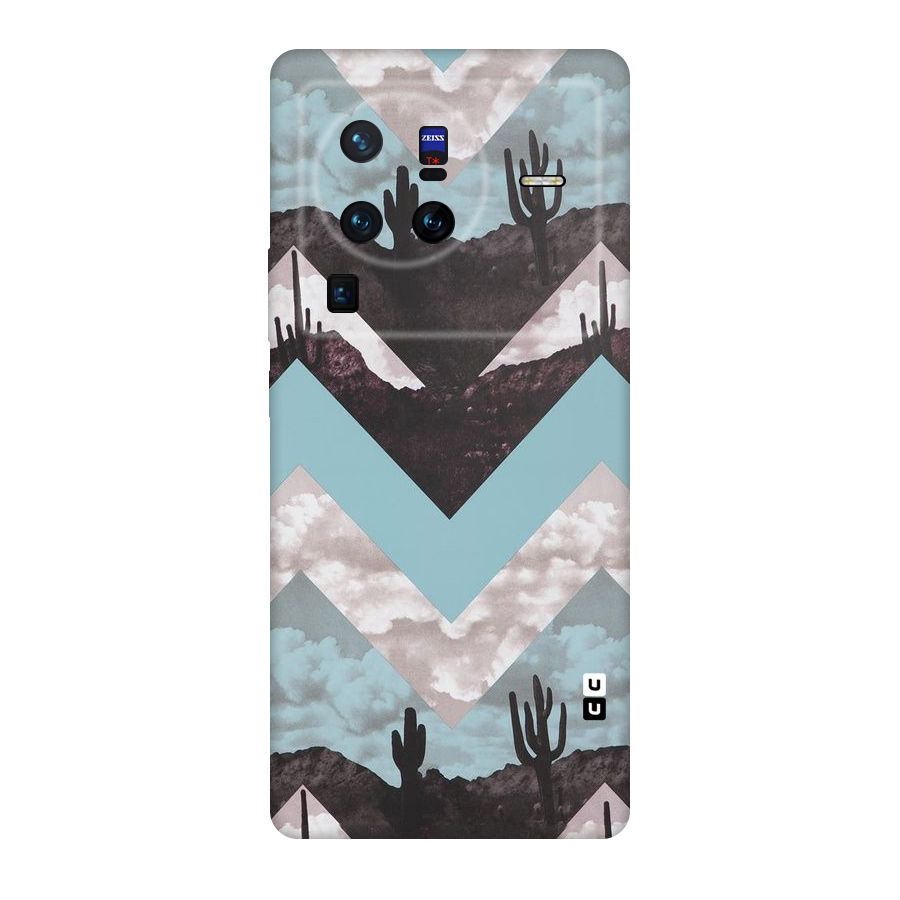 Cacutus Zig Zag Pattern Original Polycarbonate Back Case for Vivo X80
