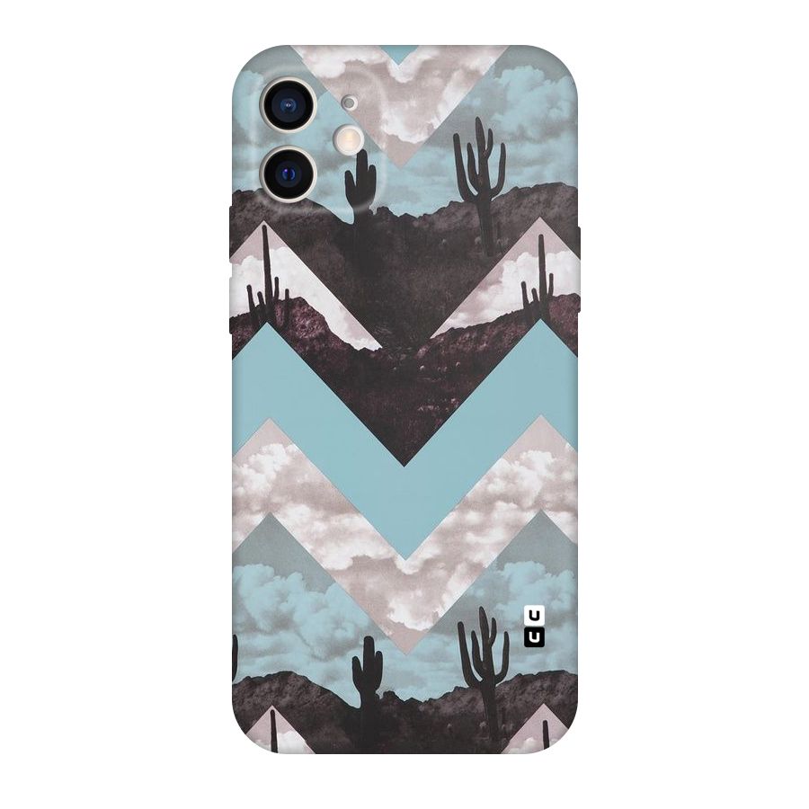 Cacutus Zig Zag Pattern Original Polycarbonate Back Case for iPhone 12
