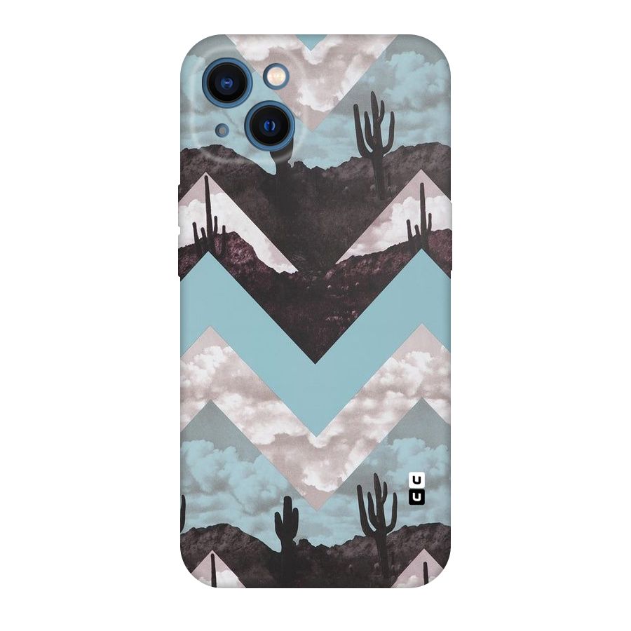 Cacutus Zig Zag Pattern Original Polycarbonate Back Case for iPhone 13