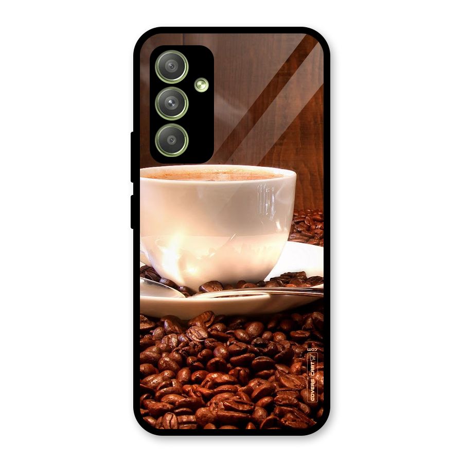 Caffeine Beans Glass Back Case for Galaxy A54