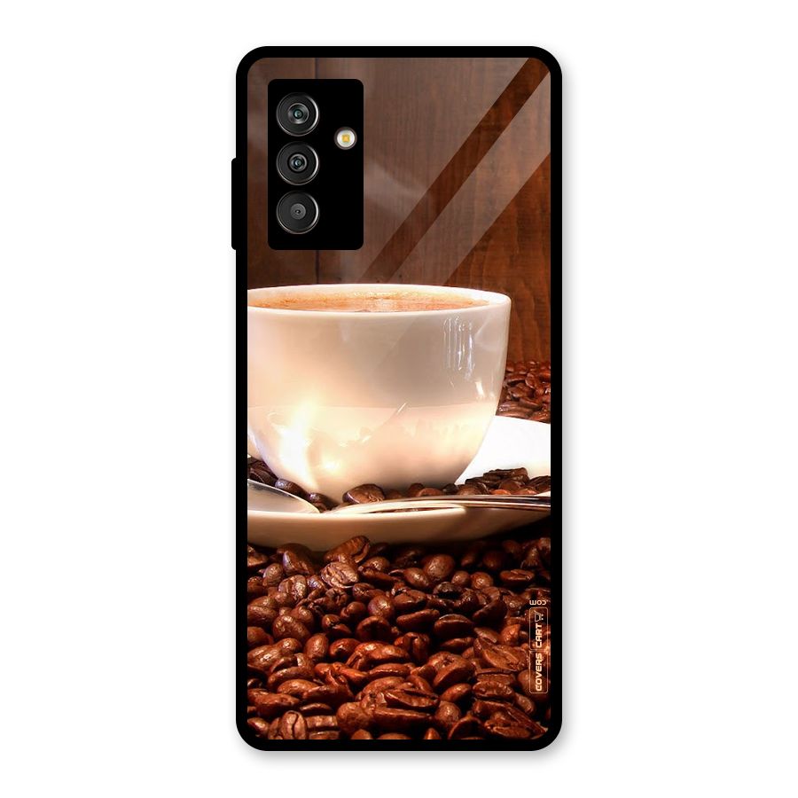 Caffeine Beans Glass Back Case for Galaxy M13