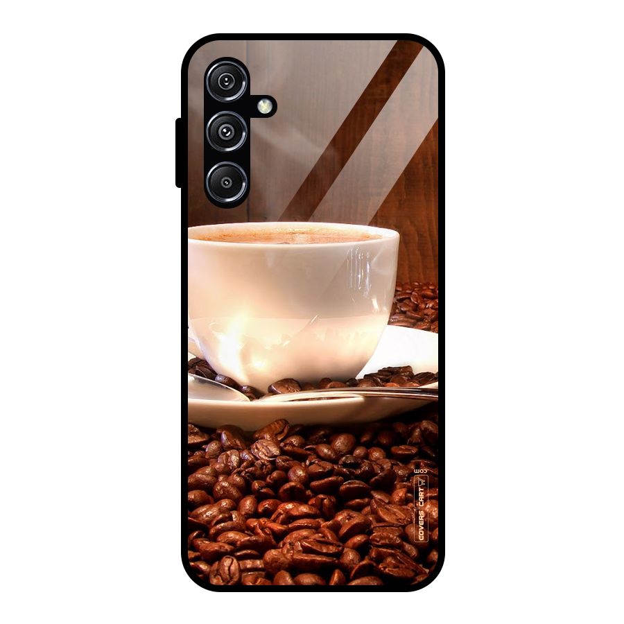 Caffeine Beans Glass Back Case for Galaxy M34 5G