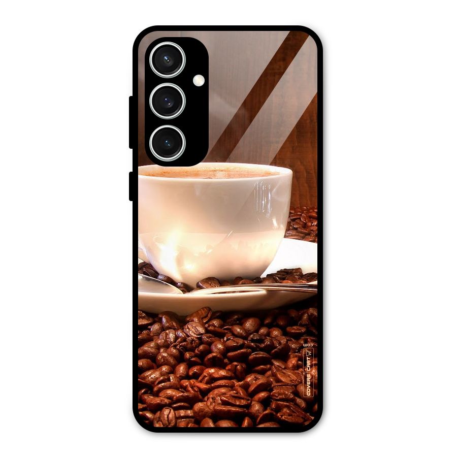 Caffeine Beans Glass Back Case for Galaxy S23 FE