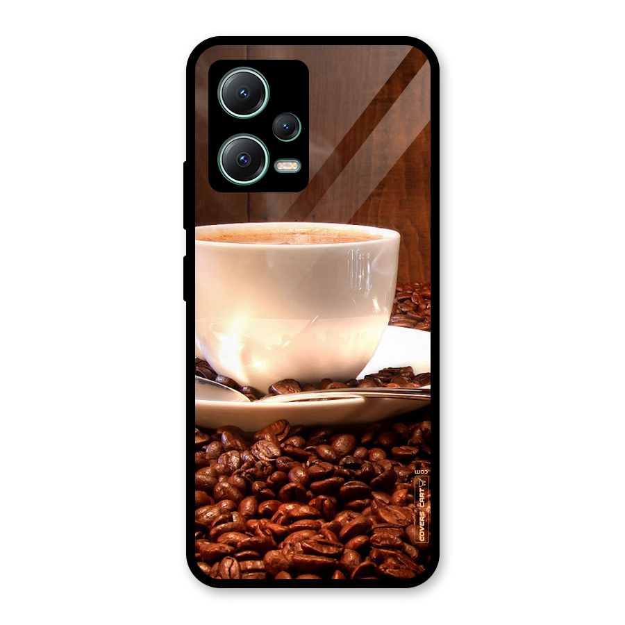 Caffeine Beans Glass Back Case for Poco X5