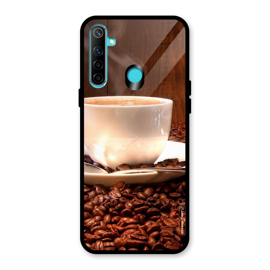 Caffeine Beans Glass Back Case for Realme 5i