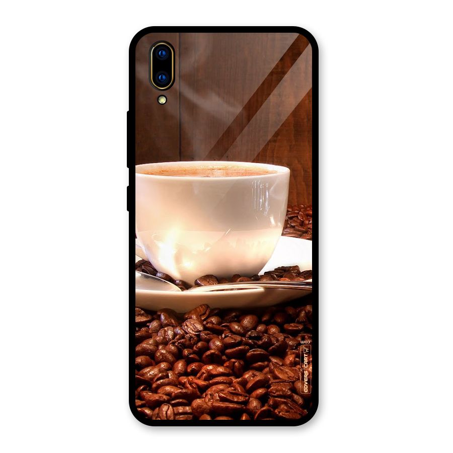 Caffeine Beans Glass Back Case for Vivo V11 Pro