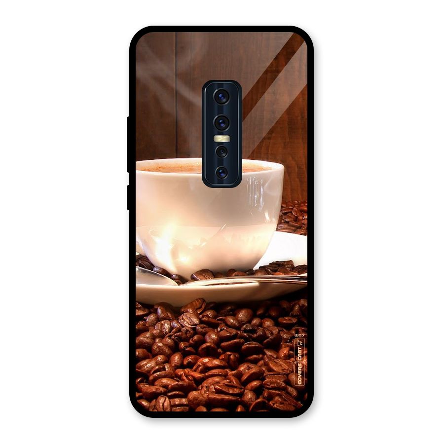 Caffeine Beans Glass Back Case for Vivo V17 Pro