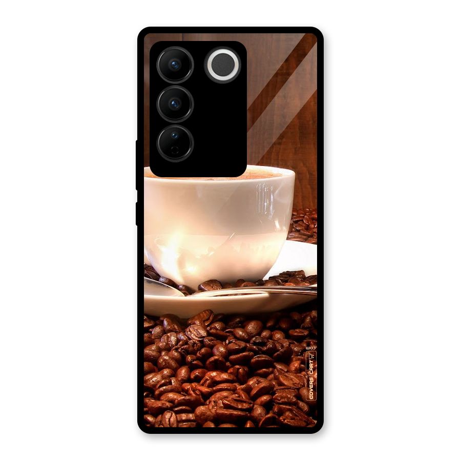 Caffeine Beans Glass Back Case for Vivo V27