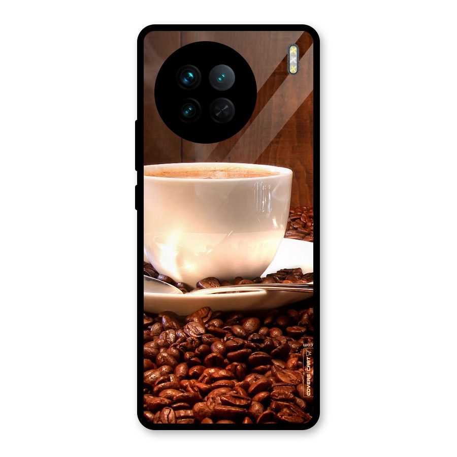 Caffeine Beans Glass Back Case for Vivo X90