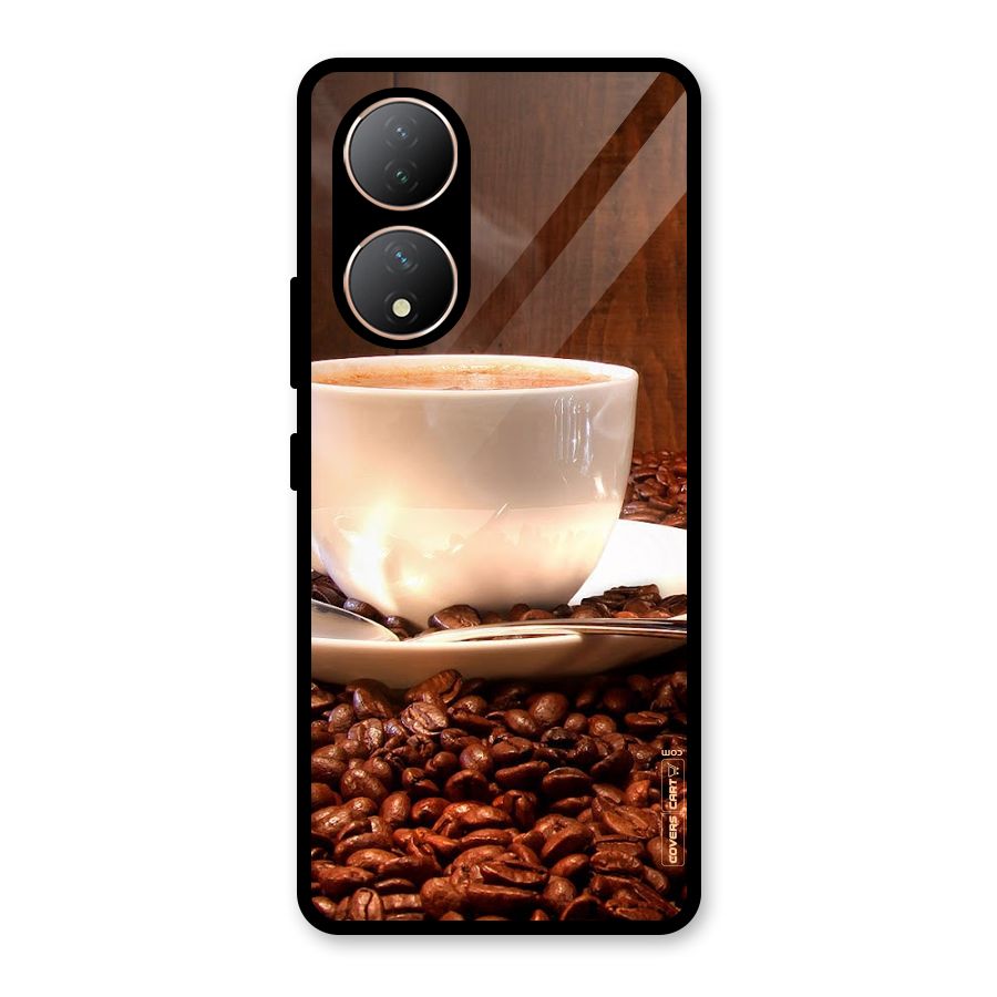 Caffeine Beans Glass Back Case for Vivo Y100A