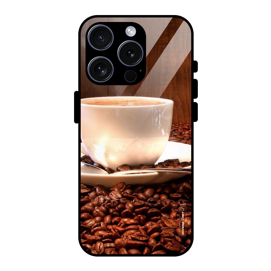 Caffeine Beans Glass Back Case for iPhone 15 Pro