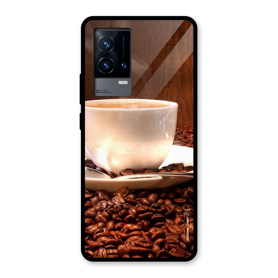 Caffeine Beans Glass Back Case for iQOO 9 5G