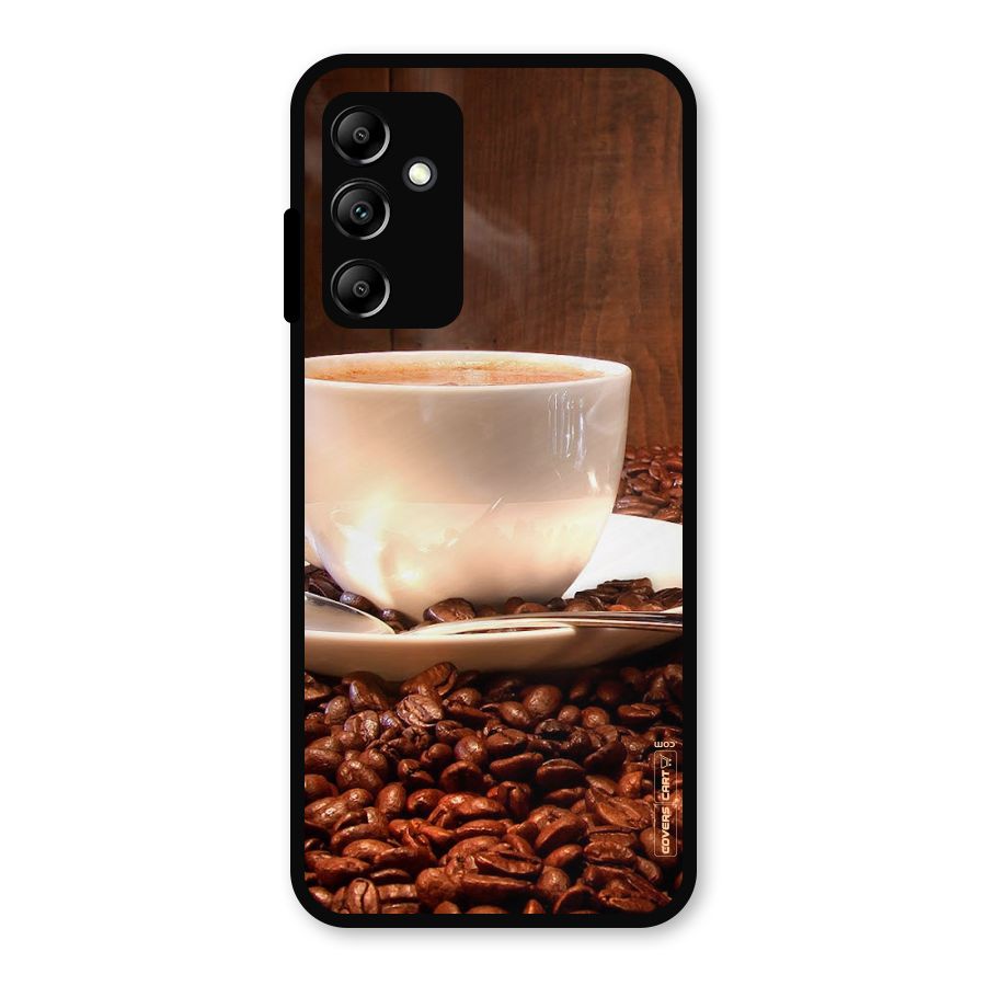 Caffeine Beans Metal Back Case for Galaxy A14 5G