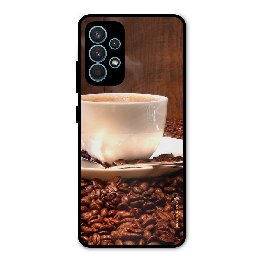 Caffeine Beans Metal Back Case for Galaxy A32