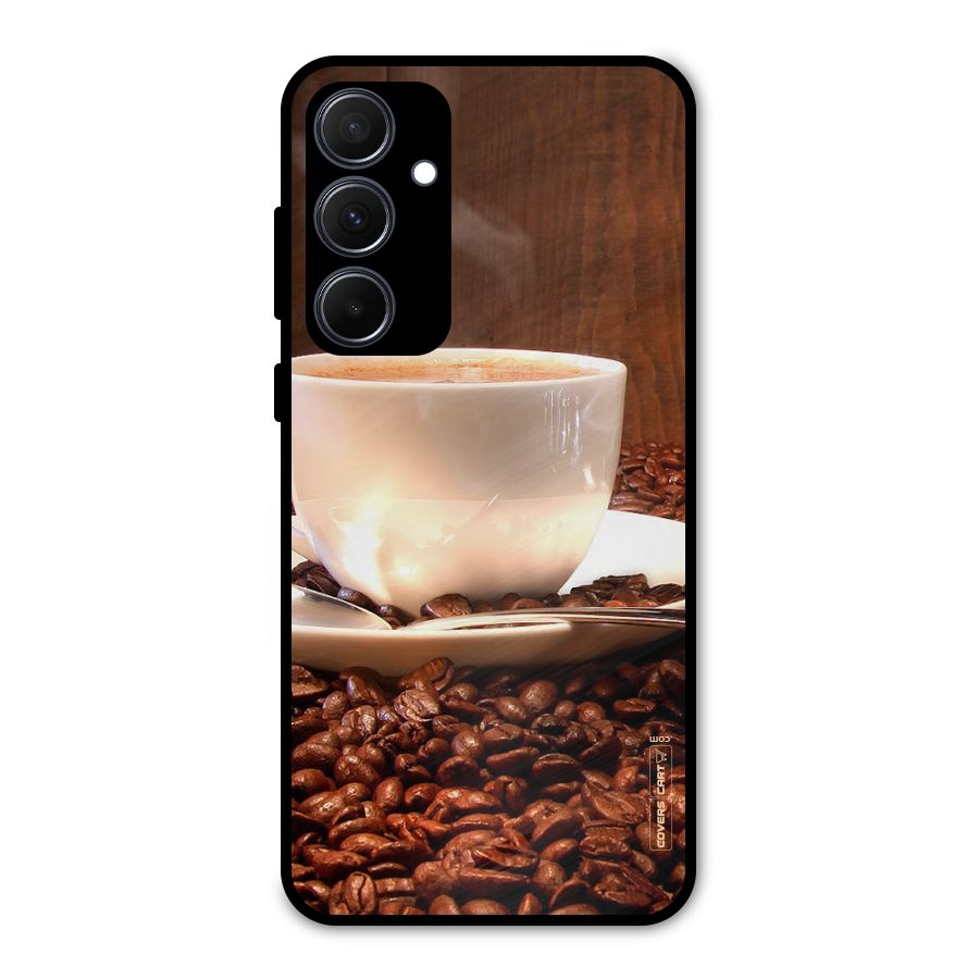 Caffeine Beans Metal Back Case for Galaxy A35