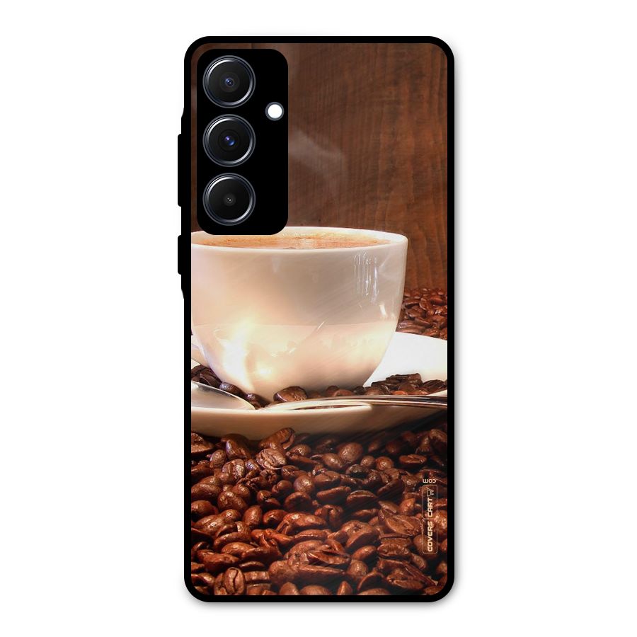 Caffeine Beans Metal Back Case for Galaxy A55