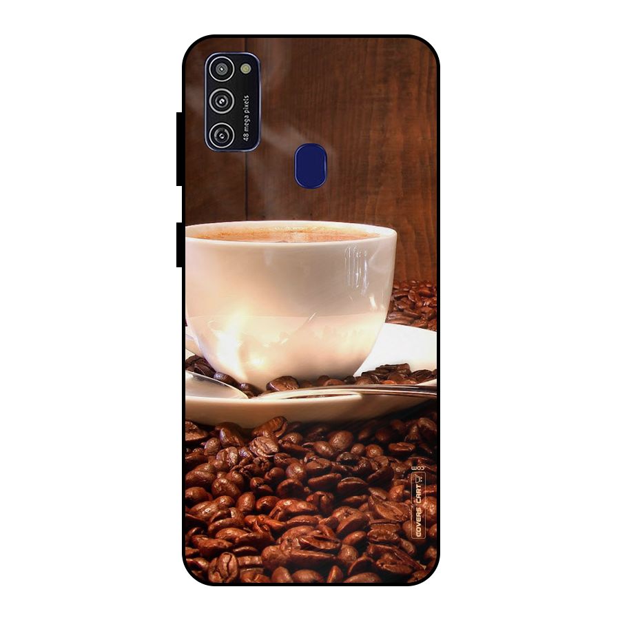 Caffeine Beans Metal Back Case for Galaxy M30s