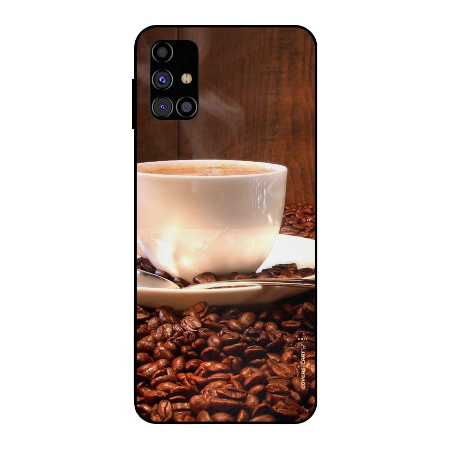 Caffeine Beans Metal Back Case for Galaxy M31s